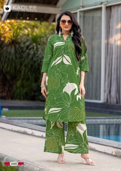 KADLEE ROSY RAYON PRINTED CO ORD SET SUPPLIER