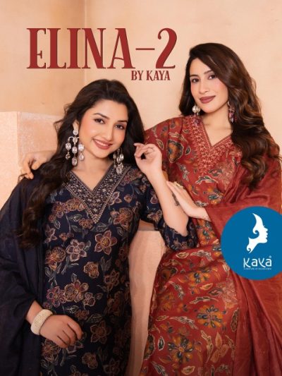 KAYA KURTI ELINA VOL 2 VERTICAL PRINT KURTIS