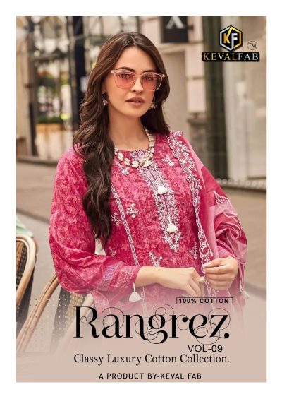 KEVAL FAB RANGREZ VOL 9 COTTON PRINTED SUITS