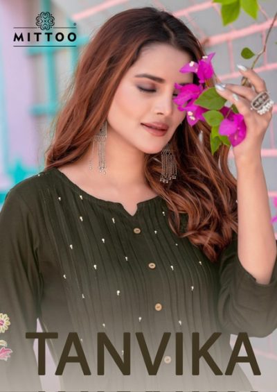MITTOO TANVIKA RAYON EMBROIDERY KURTI CATALOGUE