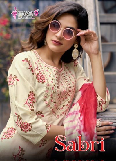 MYSTIC 9 SABRI VOL 7 RAYON PRINTED READYMADE KURTI