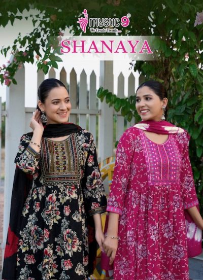 MYSTIC 9 SHANAYA VOL 9 HEAVY RAYON PRINTED KURTI