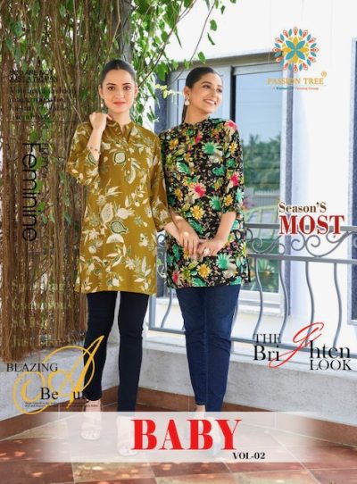 PASSION TREE BABY VOL 2 REYON READYMADE KURTIS