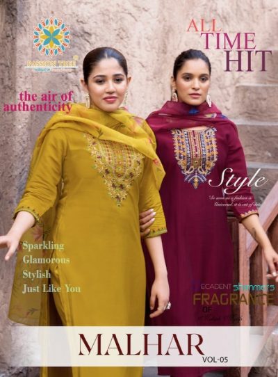 PASSION TREE MALHAR VOL 5 ROMAN SILK KURTI