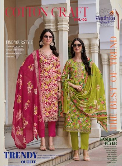RADHIKA LIFESTYLE COTTON CRAFT VOL 2 COTTON KURTI