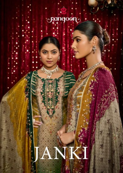 RANGOON JANKI PURE MUSLIN PRINTED SUITS SUPPLIER