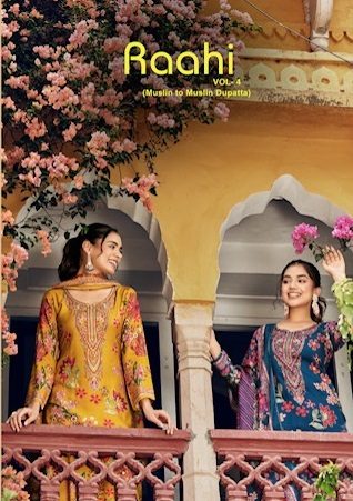 RUPALI RAAHI VOL 4 PURE MUSLIN HANDWORK SUITS