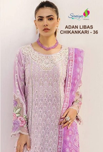 SANIYA TRENDZ ADAN LIBAS VOL 36 CHIKANKARI SUITS