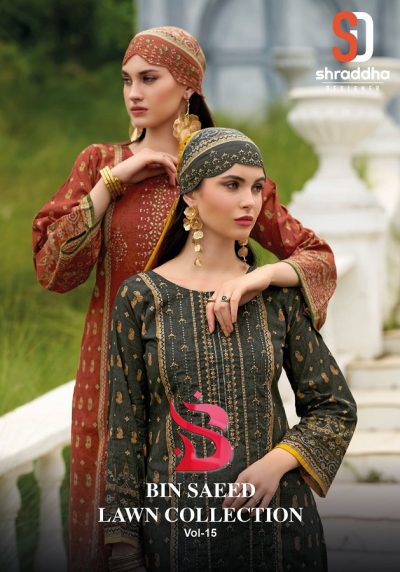 SHRADDHA DESIGNER BIN SAEED VOL 15 LAWN COLLECTION