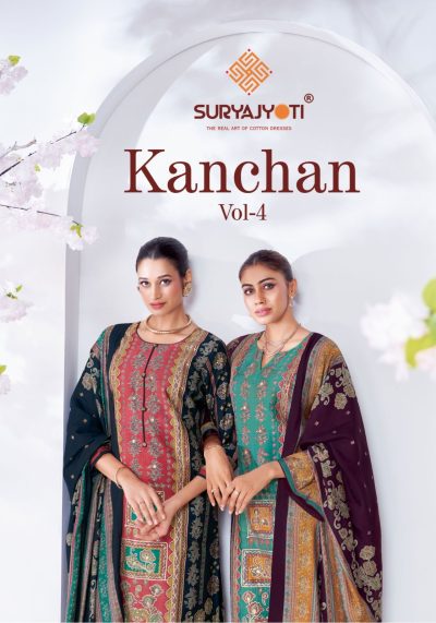 SURYAJYOTI KANCHAN VOL 4 PURE MODAL PRINTED SUITS