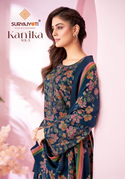 SURYAJYOTI KANIKA VOL 5 PRINTED EMBROIDERY SUITS