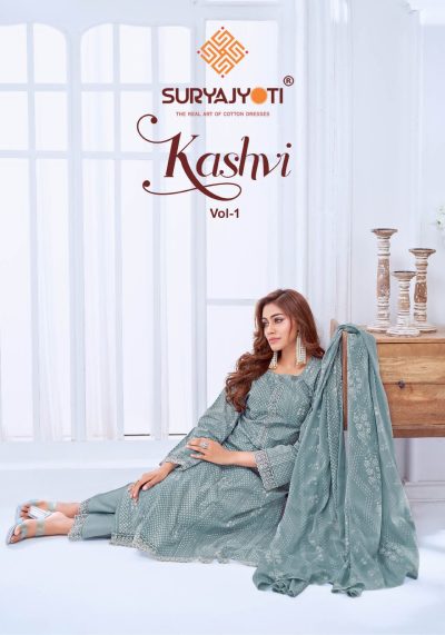 SURYAJYOTI KASHVI VOL 1 PURE LAWN PRINTED SUITS