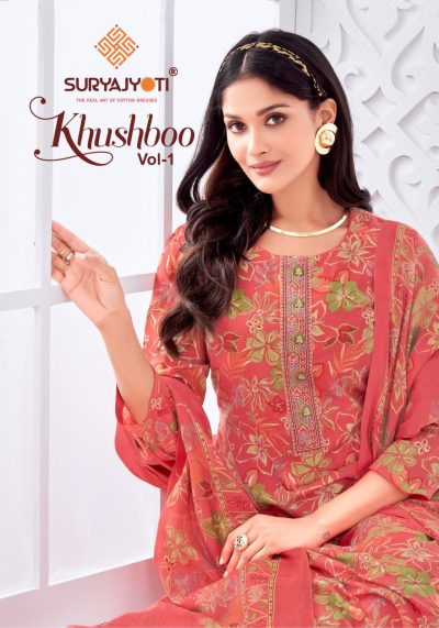 SURYAJYOTI KHUSBOO VOL 1 PURE LAWN PRINTED SUITS