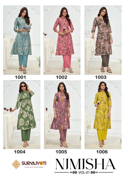 SURYAJYOTI NIMISHA VOL 1 READYMADE CO-ORD SETS