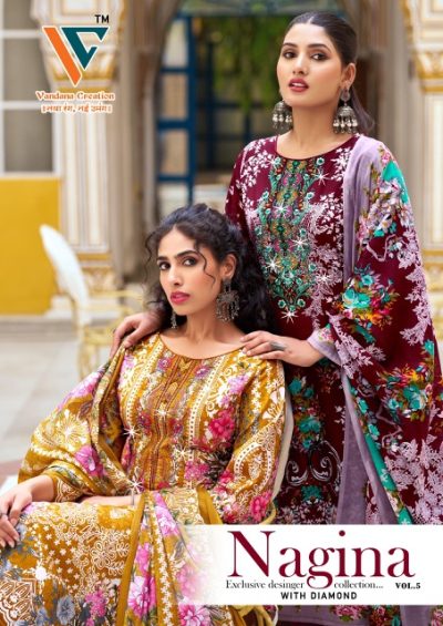 VANDANA‎ CREATION NAGINA‎ VOL 5 COTTON PRINTED SUITS