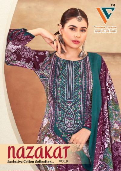 VANDANA‎‎‎‎ CREATION NAZAKAT VOL 9 COTTON SUITS