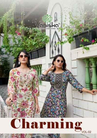 VANISKA CHARMING VOL 2 RAYON KURTI CATALOGUE