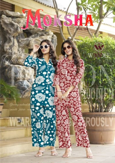 WOODEE MOKSHA VOL 2 RAYON PRINTED CO ORD SET