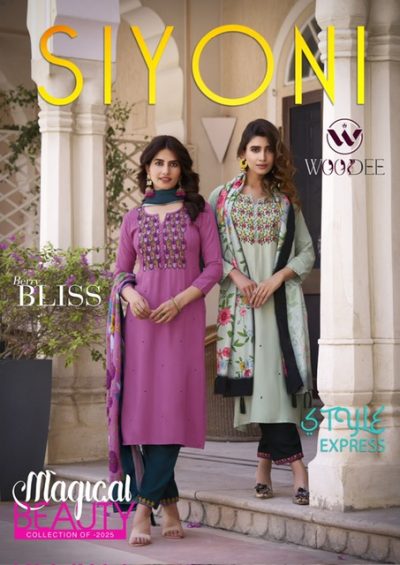 WOODEE SIYONI RAYON EMBROIDERY READYMADE KURTI