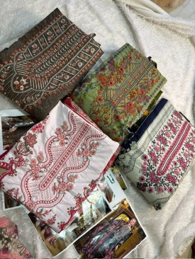 AALIZ PRINTS AALIZA VOL 3 COTTON HANDWORK SUITS
