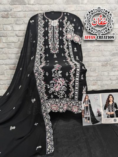 AFFAN CREATION D.NO 193 GEORGETTE EMBROIDERY SUITS