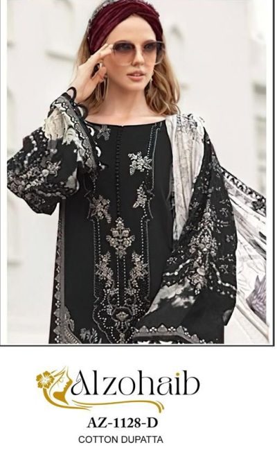 ALZOHAIB D.NO AZ 1128 PURE COTTON EMBROIDERY SUITS