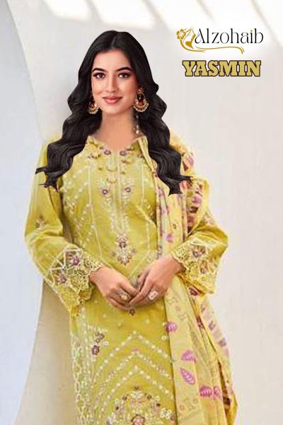 ALZOHAIB YASMIN COTTON PRINTED SUITS CATALOGUE