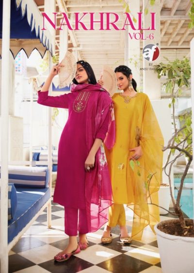 ANJU FABRICS NAKHRALI VOL 6 MODAL SILK KURTIS