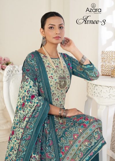 AZARA AVNEE VOL 3 PURE LAWN PRINTED SUITS SUPPLIER
