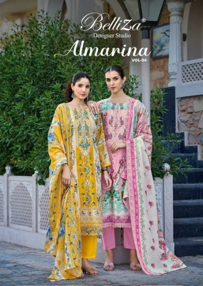 BELLIZA ALMARINA VOL 4 COTTON PRINTED SUITS SUPPLIER