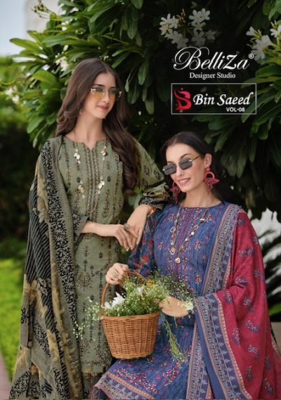 BELLIZA BIN SAEED VOL 8 PURE COTTON PRINTED SUITS