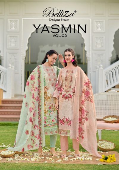 BELLIZA YASMIN VOL 2 COTTON PRINTED SUIT SUPPLIER