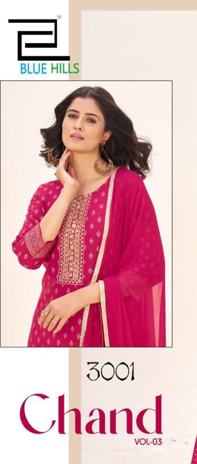 BLUE HILLS CHAND VOL 3 RAYON PRINTED KURTI SUPPLIER