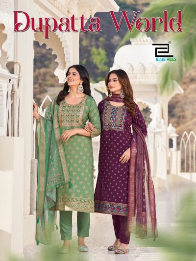 BLUE HILLS DUPATTA WORLD RAYON READYMADE KURTI