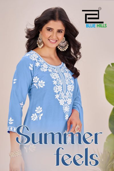 BLUE HILLS SUMMER FEELS REYON READYMADE KURTIS