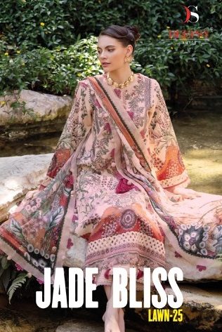 DEEPSY SUITS JADE BLISS LAWN VOL 25 PRINTED SUITS