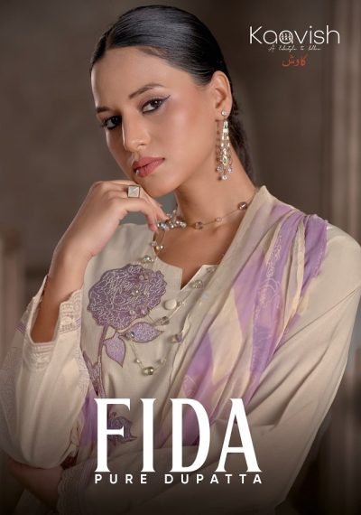 FIDA KAAVISH PURE LAWN SUITS WITH PURE DUPATTA