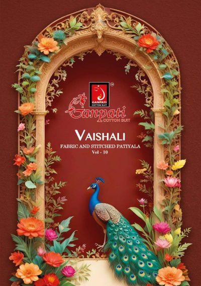 GANPATI VAISHALI PATIYALA VOL 10 COTTON KURTIS