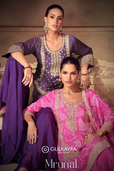 GULKAYRA DESIGNER MRUNAL CHINON PRINTED SUIT