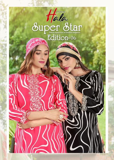 HALA SUPER STAR EDITION 6 SOFT COTTON PRINTED SUITS