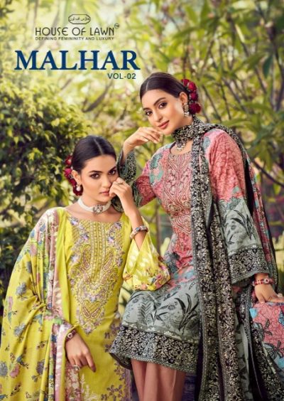 HOUSE OF LAWN MALHAR VOL 2 PURE COTTON SUITS