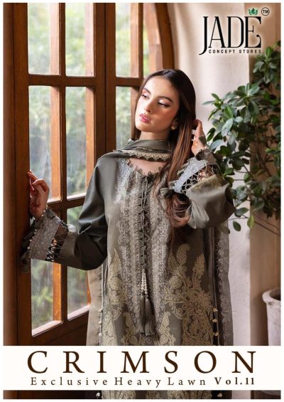 JADE CRIMSON VOL 11 LAWN KARACHI SUITS CATALOG