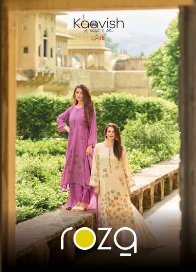 KAAVISH ROZA PURE MUSLIN PRINTED SALWAR SUIT