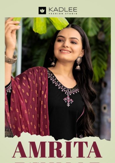 KADLEE AMRITA RAYON EMBROIDERY READYMADE KURTI