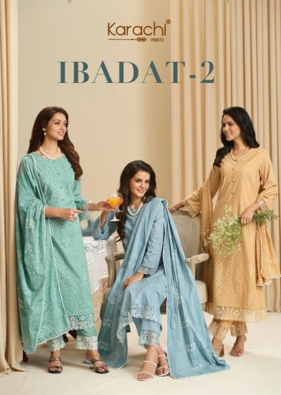 KARACHI IBADAT VOL 2 CEMRIC COTTON PRINTED SUITS