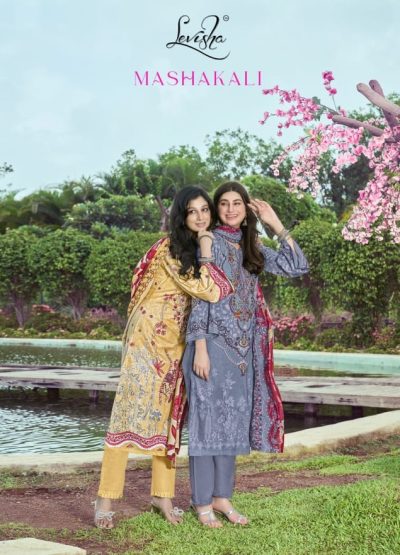 LEVISHA MASHAKALI LAWM EMBROIDERY SUITS SUPPLIER