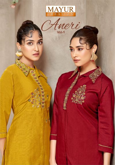 MAYUR ANERI VOL 1 SILK EMBROIDERY CO ORD SET