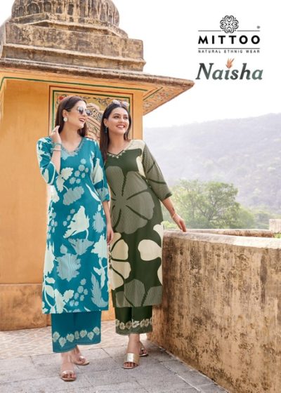 MITTOO NAISHA RAYON PRINTED CO ORD SET SUPPLIER