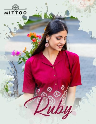 MITTOO RUBY COTTON EMBROIDERY CO ORD SET