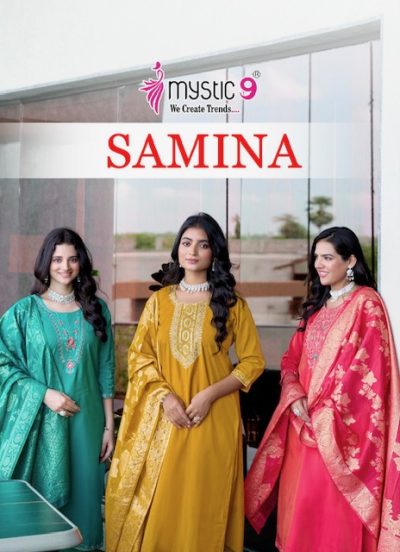 MYSTIC 9 SAMINA VOL 1 ROMAN SILK READYMADE KURTI